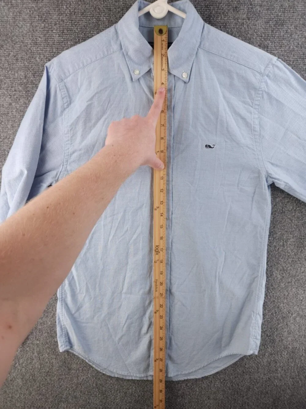 Vineyard Vines Oxford All Cotton XS Button-Down Whale OCBD Blue Long Sleeve Men